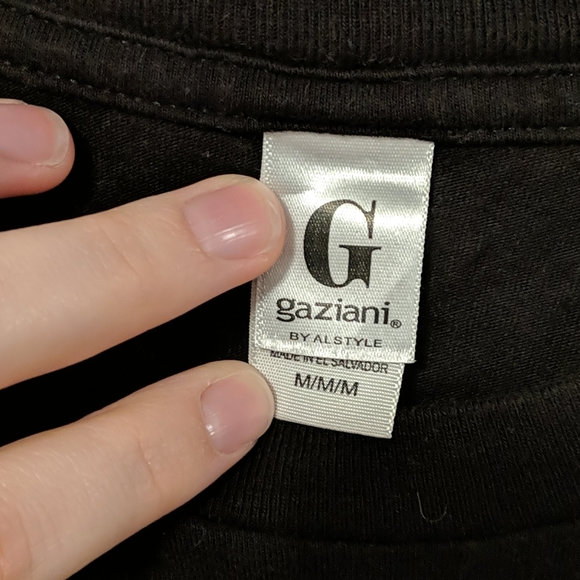 Black Shirt with Fun Headphone Design - Picture 4 of 7